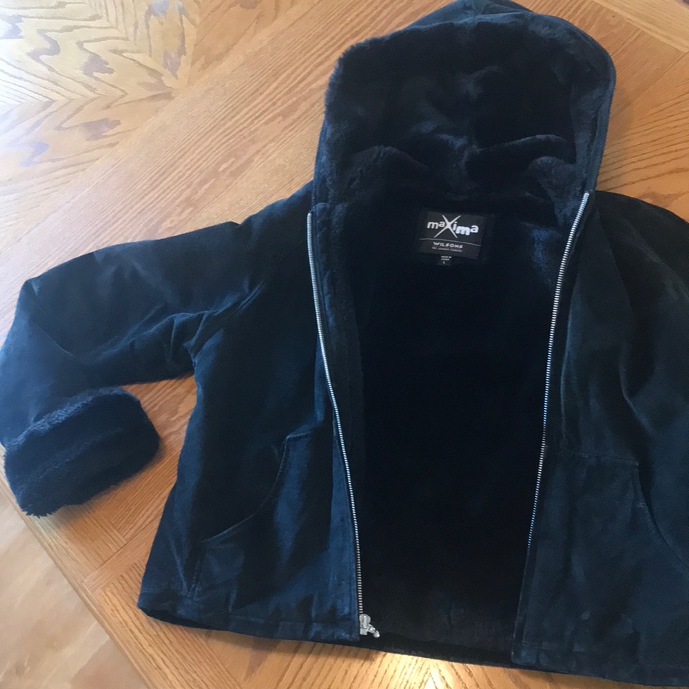 Maxima Wilson’s leather fur coat